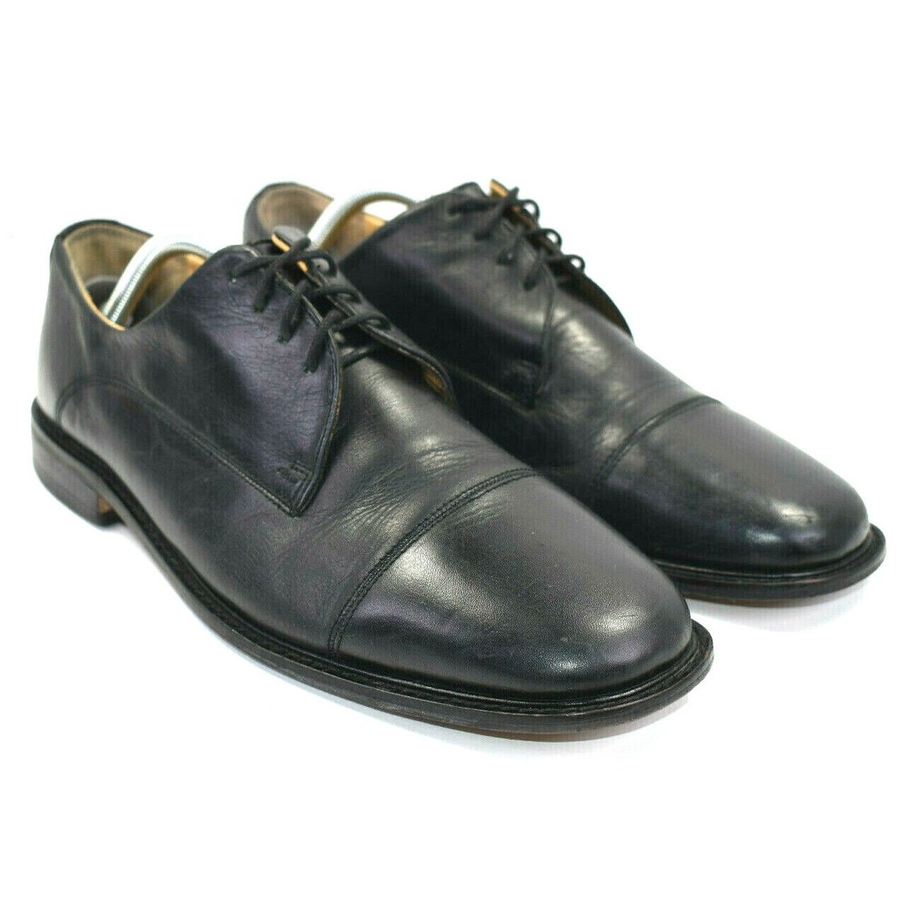 Brass Boot Mens Black Leather Cap Toe‎ Oxford Dress Shoes Size 10.5 D